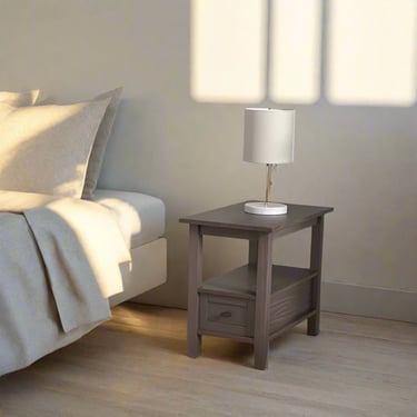 Warm Shaker Solid Wood 14&quot; Side Table Night Stand in Tobacco Brown FFW258-590