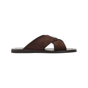 Prada Men Prada Calf Leather Sandals