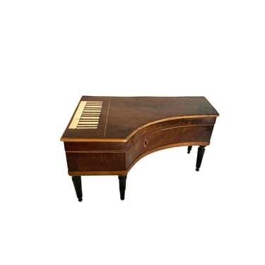 19th C. French Sewing Box In Shape of A Piano 