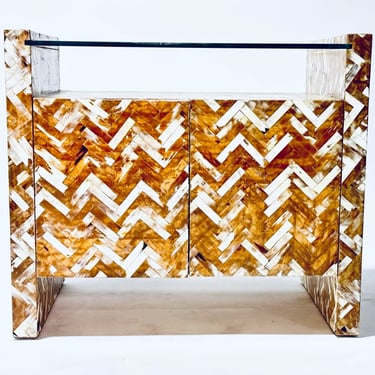 Enrique Garcel Tessellated Horn Side/End Table, 1970
