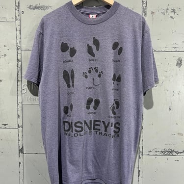 90s size Large Disney tshirt designs Disney wildlife tracks Mickey goofy Pluto 1990s 