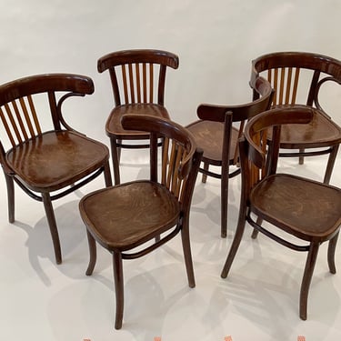 Set of Six Thonet Cafe Chairs