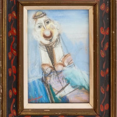 Nahum Tschacbasov Clown Pastel on Paper, 1950