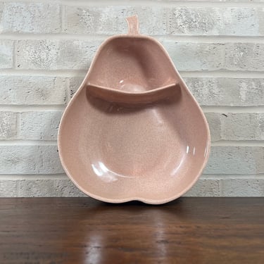 Mid-century Modern Vintage Pfaltzgraff Divided Serving Bowl in Speckled Pink 