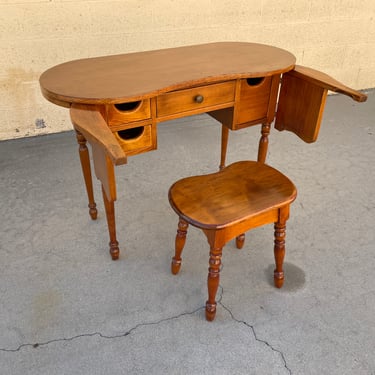Antique Desk & Stool by Kaufman Woodcraft Shops