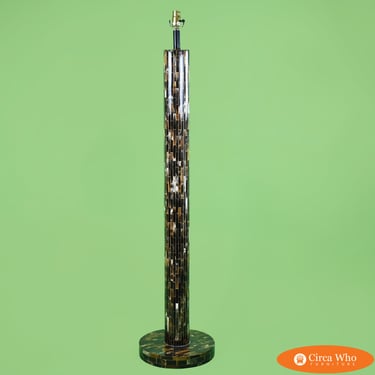 Vintage Tessellated Horn Floor Lamp by Jimeco