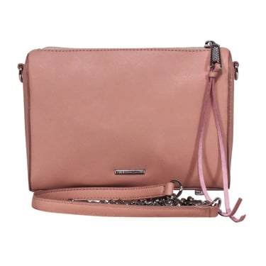 Rebecca Minkoff - Peach Pink Saffiano Leather Crossbody Bag