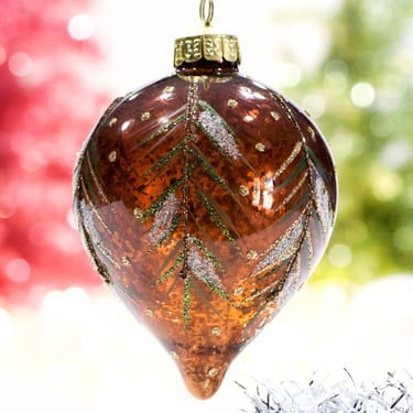 VINTAGE: 4.75" Hand Decorated Specialty Glass Ornament - Holiday - Christmas - SKU Tub-28-00034881 