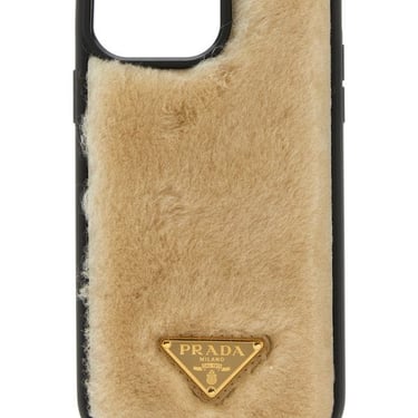 Prada Woman Sand Shearling Iphone 14 Pro Max Cover