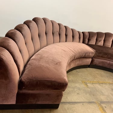 Velvet crescent sofas - sold separately 