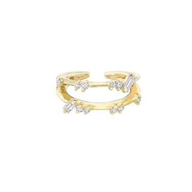 Double Ear Cuff  - 18k Gold + Diamonds