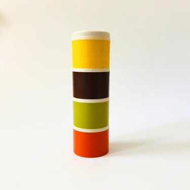 Mid Century Colorful Stacking Spice Containers by Tupperware 