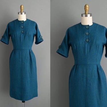 1950s vintage dress | Jonathan Logan Wool Dress | XS | 