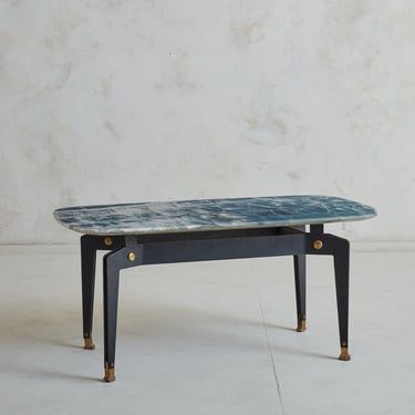 Blue Onyx Coffee Table in the Style of Ico Parisi, Italy 1950s