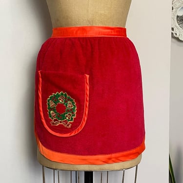 Christmas terry half apron by Bath & Dreyfuss - Y2k vintage 