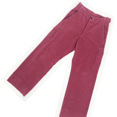 Jil Sander pink velvet cargo pants
