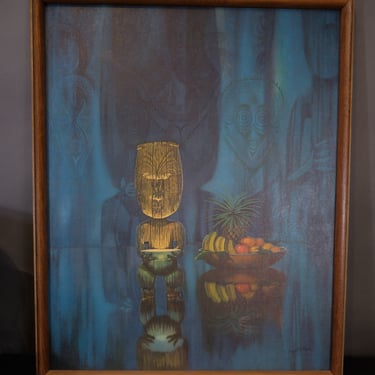 Vintage 60s Tiki Art by August Holland  