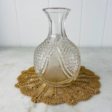 Antique Heisey Fandango Carafe, 1L (32 oz) 1890, American Brilliant EAPG, Diamond Swag, for decanter, water, spirits, rare collectible, gift 
