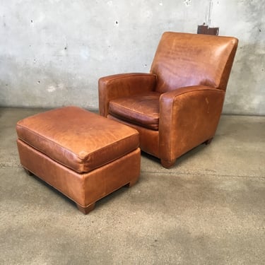 Leather Chair w/Ottoman