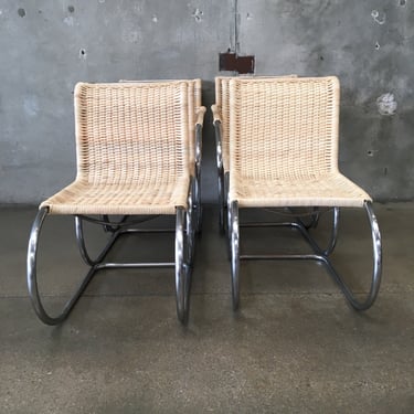 Set Of 6 Chairs Miles Van Der Rohe MR10 and MR20 1960's - 1970 Early