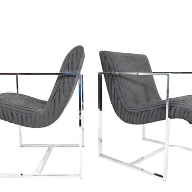 Milo Baughman Scoop Lounge Chairs