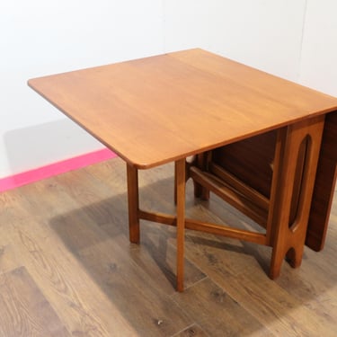 Mid Century Modern Vintage Teak Folding Dinng Table Danish G Plan Style 