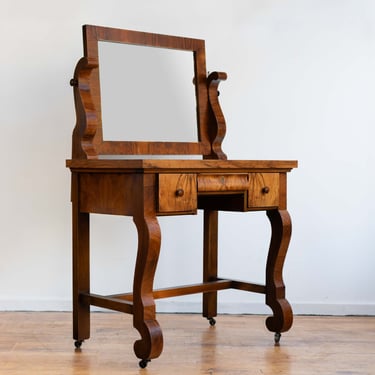 Antique 1900's Rosewood Empire Dressing Table / Vanity 