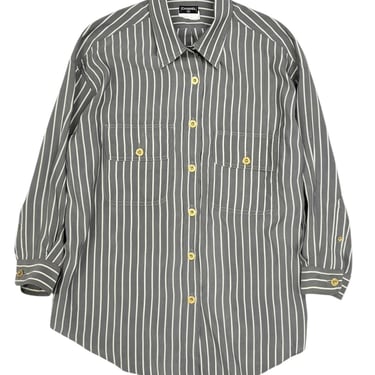 Chanel Black Striped Oversized Button Down