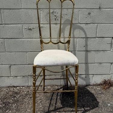 Antique Italian Chiavari Chair Tre Archi Mid Century Fratelli Levagi Italy 1950s Vienna Straw Tiffany Regency Accent Vanity Seating 