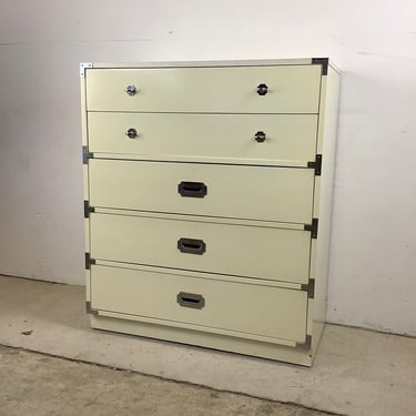 Vintage Modern Campaign Style Chest of Drawers by J.B. Van Sciver 