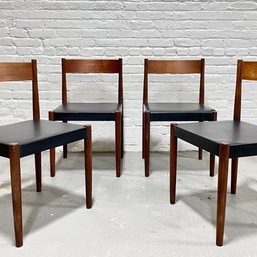 IMPERFECT // Mid Century Modern Teak Danish DINING Chairs, Set of 4 