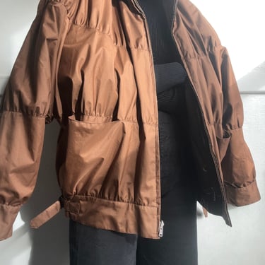 Vintage rust  1980s sculptural pillow jacket 