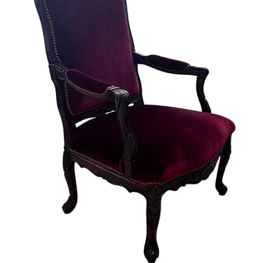 Vintage Red Velvet Accent  Arm Chair  GK253-10