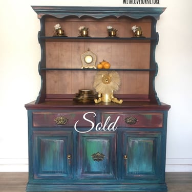 Farmhouse style Hutch/ Soho hutch / Cabinet / Cottage style /  Buffet / Country Hutch 