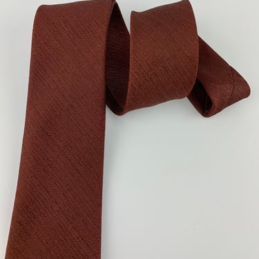 1950's Tie - Rusty Brown Color - Sheen in the Weave - Silk Fabric - New York Label 