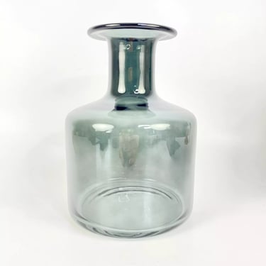 Mid Century Danish Modern Holmegaard Smoke Otto Brauer Art Glass Gulvase Vase