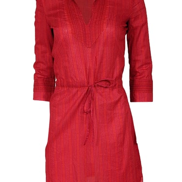 Tory Burch - Red &amp; Pink Print Tunic Style Dress Sz 0