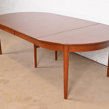 Hans Wegner for Andreas Tuck Danish Modern Teak Extension Dining Table, Newly Refinished