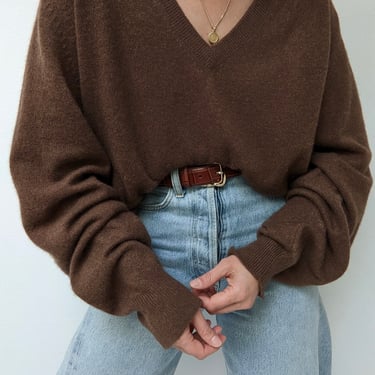 Vintage Chocolate Cashmere Sweater