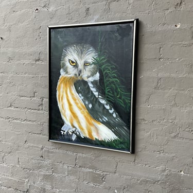 Ellen Carr, Owl, Oil on Canvas