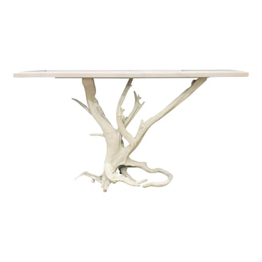 Revelation Organic Modern White Big Sur Branch Console Table