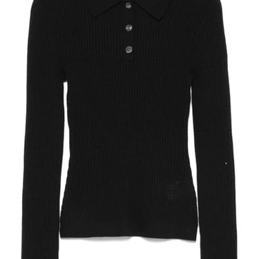 Guest In Residence Women Long Sleeves "Shrunken" Cashmere Polo Shirt