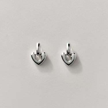 Annika Inez Heart Drop Earrings - Gold/Silver