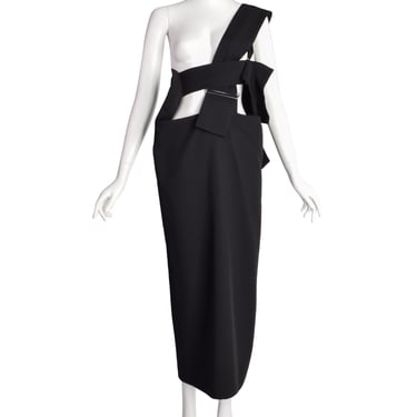Yohji Yamamoto Vintage Outstanding Black Strappy Pinafore Skirt Dress