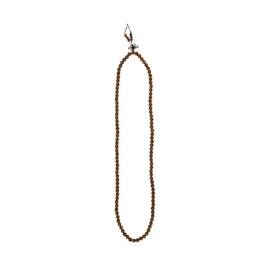 Long Oriental Brown Sandalwood Beads Hand Rosary Praying Chain ws3826E 