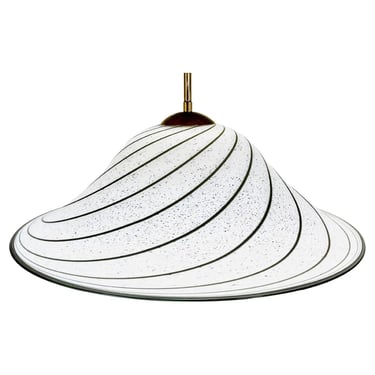 Effetre International Murano Swirl Glass Hanging Light Vetri Murano 