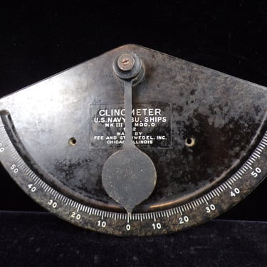 ws/Fee & Stemwedel U.S. NAVY BU SHIPS MKIII Model O Clinometer, 1942