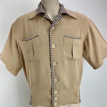 McGREGOR - Made In USA] Vintage L/S Rayon Gabardine Bowling