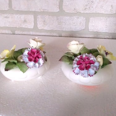 VINTAGE Royal Adderly Bone Chine Candle Holders// Pair of Victorian Syle Porcelain Candle Holders// Gift For Her 