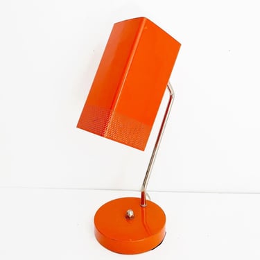 Midcentury Orange Desk Lamp 